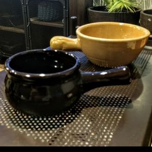 Set of 2 Vintage Soup Crocks